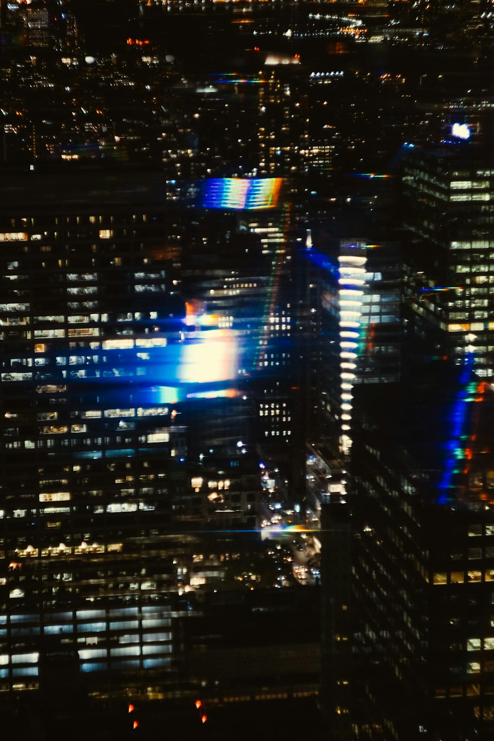 buildings at night