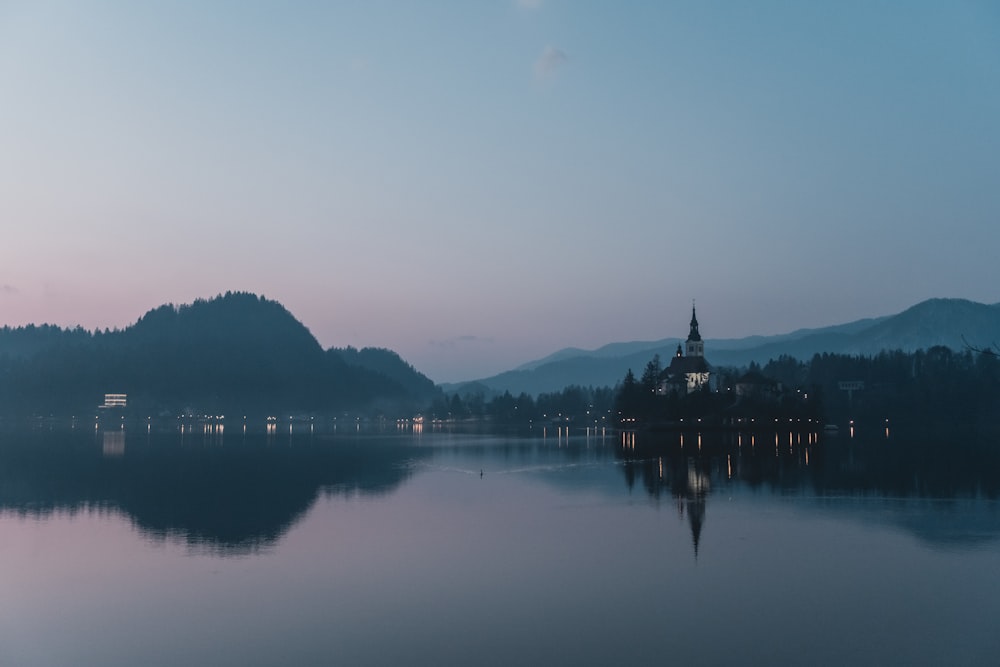 panoramic photography of city near lake