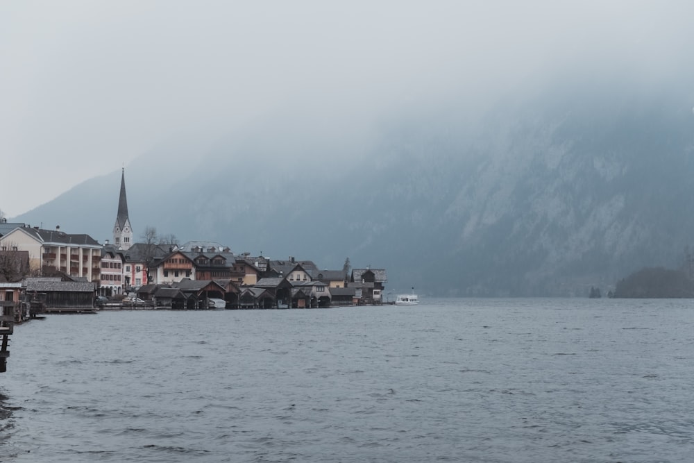 houses beside body of water