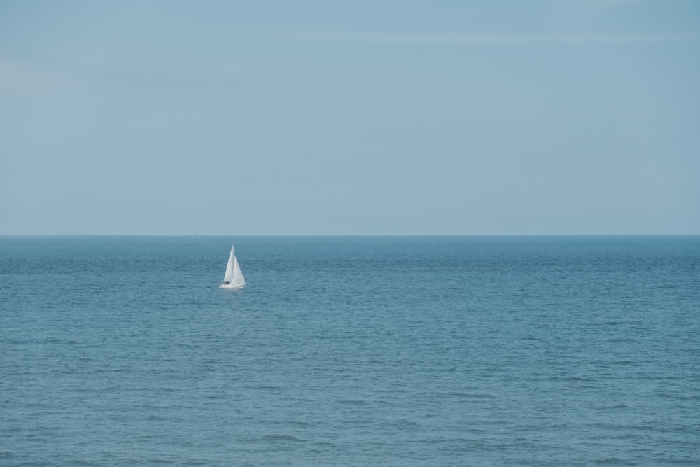 white sail boat on body of water