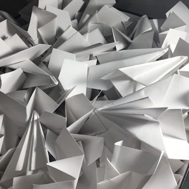 white airplane origami lot