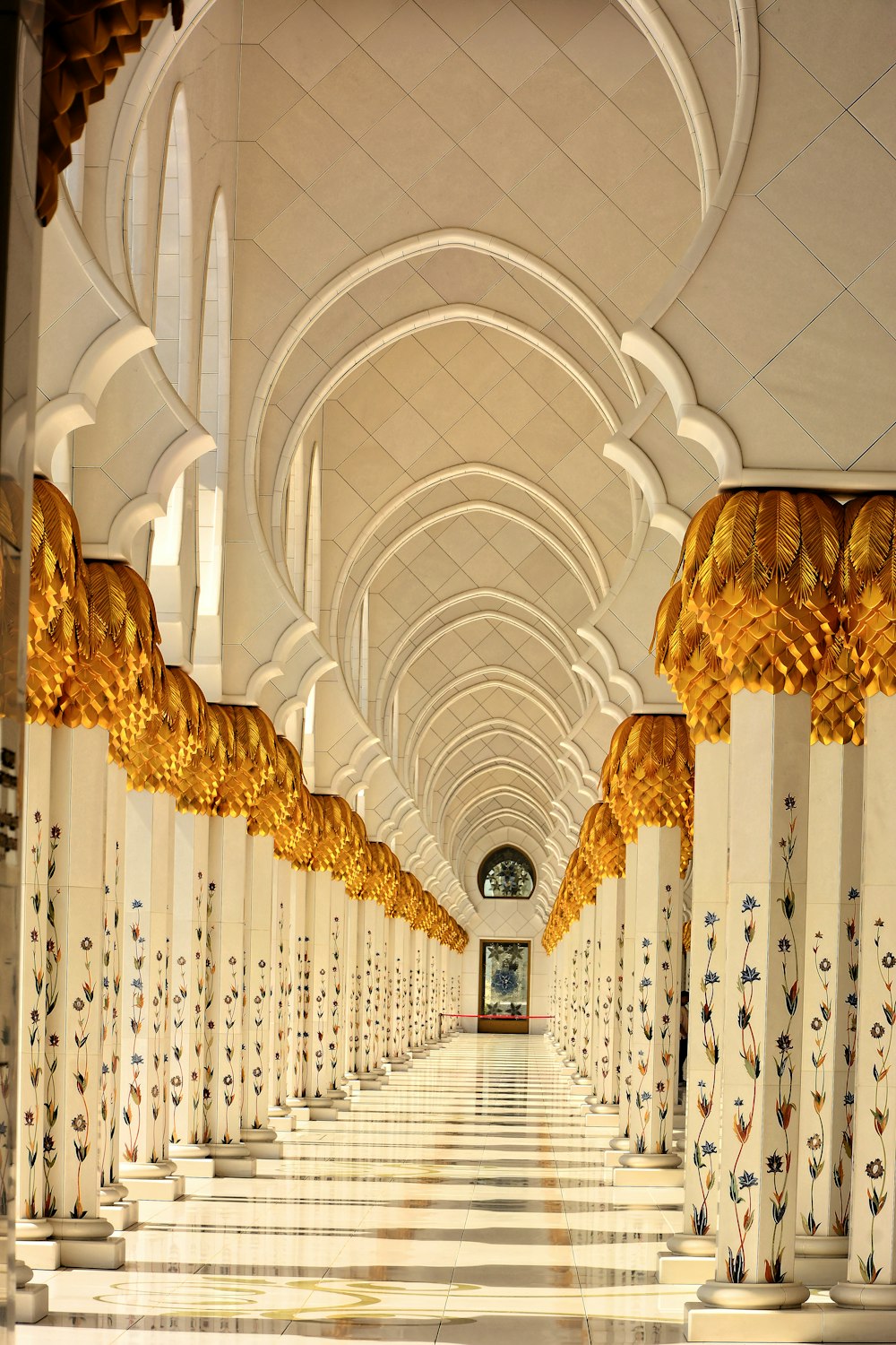 beige concrete arch building