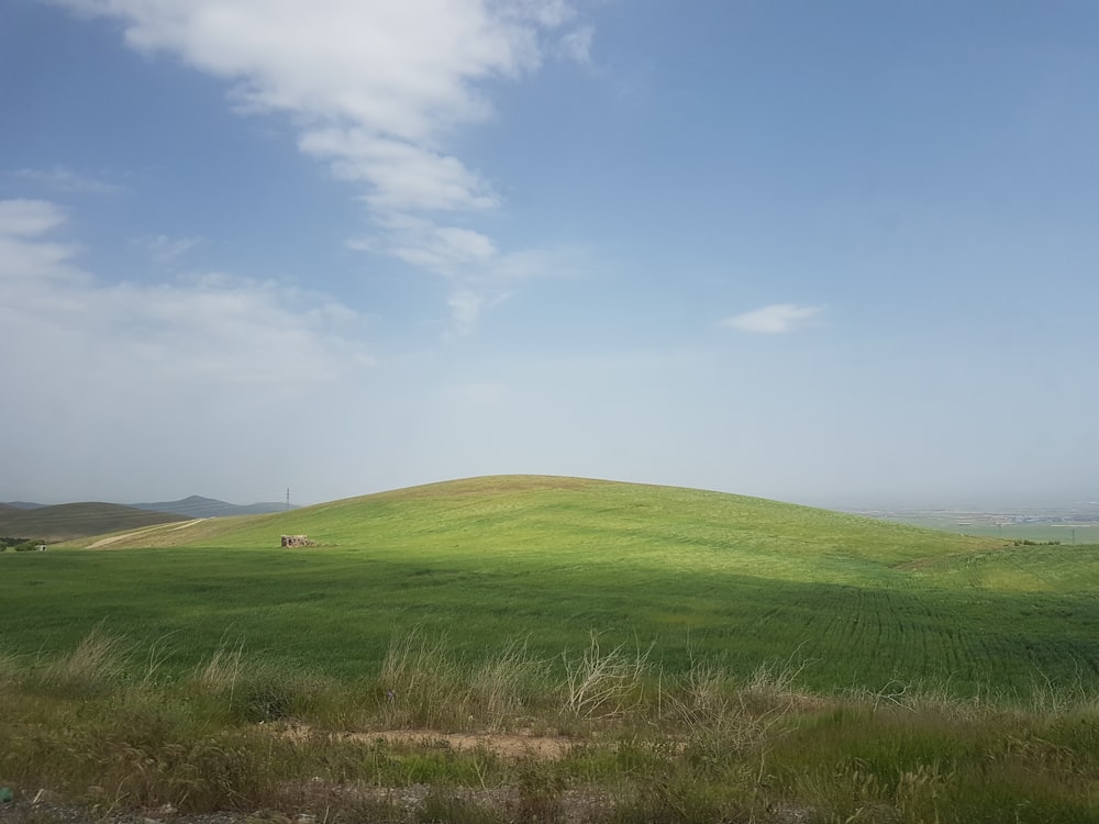 hill surrounded with grass during daytime