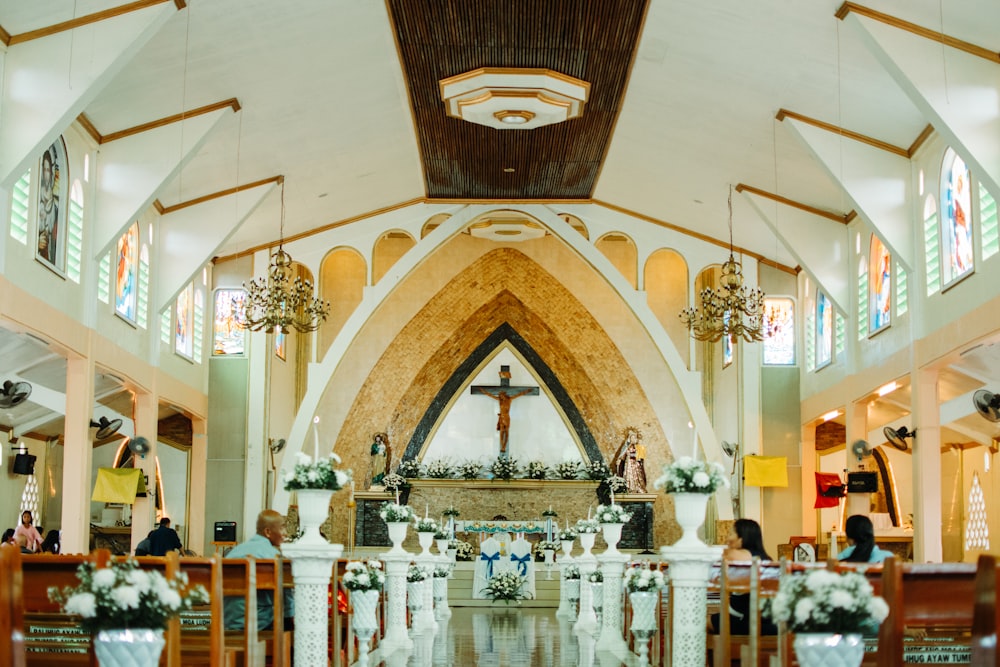 people inside church during daytime