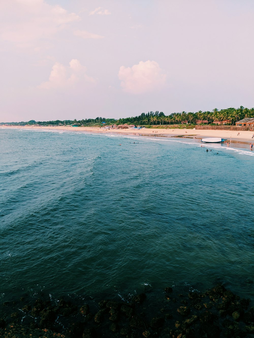 aerial photography of body of water