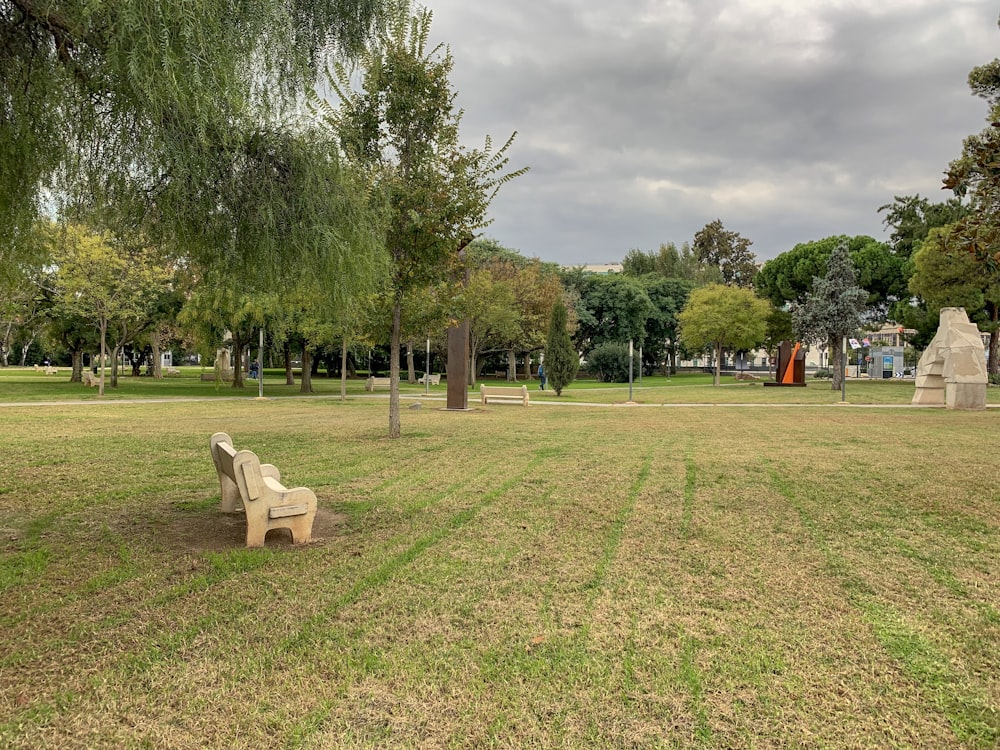 brown wooden bench