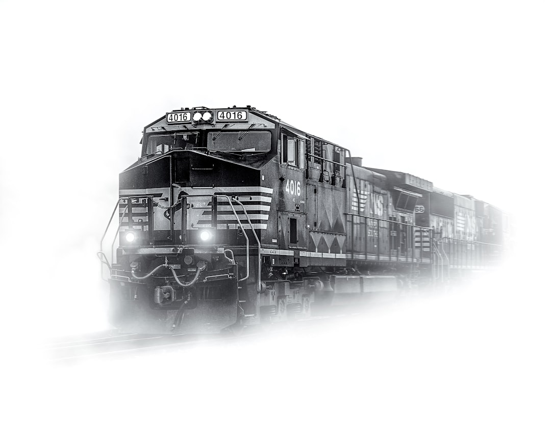 train on snowfield,