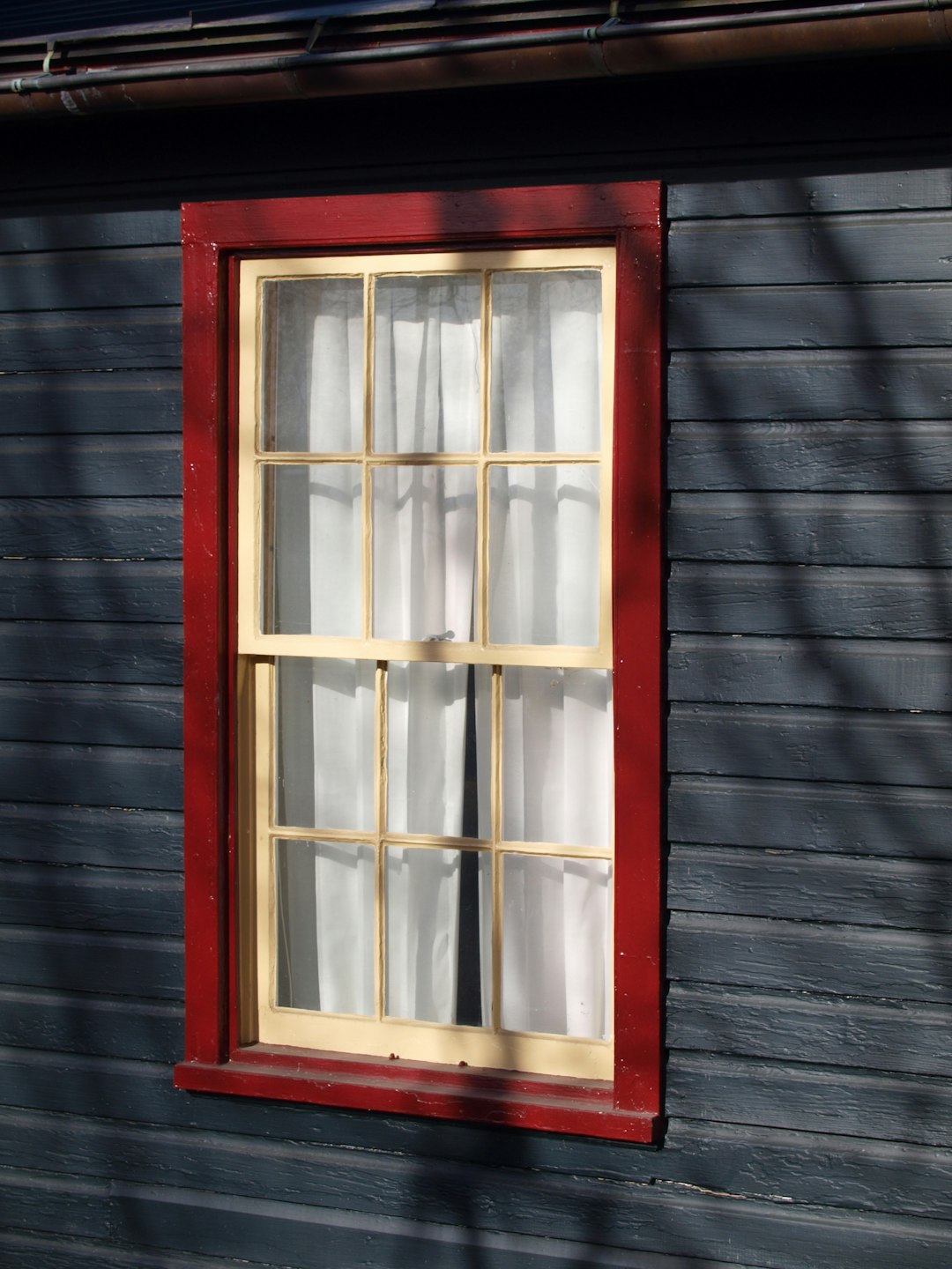 American colonial six-over-six pane window in the village of Waterford, Virginia. The village is listed on the National Register of Historic Places.
