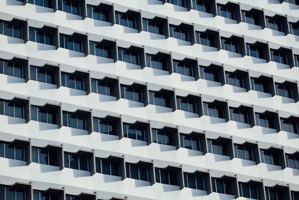 white and black building