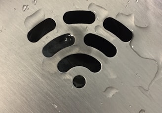 wifi signal on metallic panel