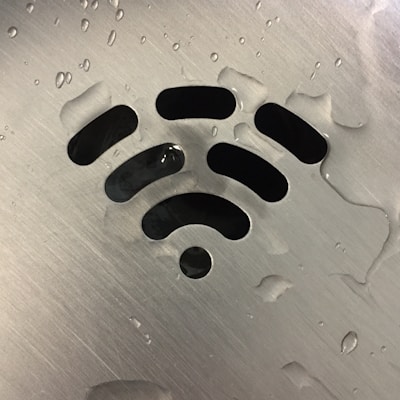 wifi signal on metallic panel