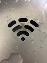wifi signal on metallic panel