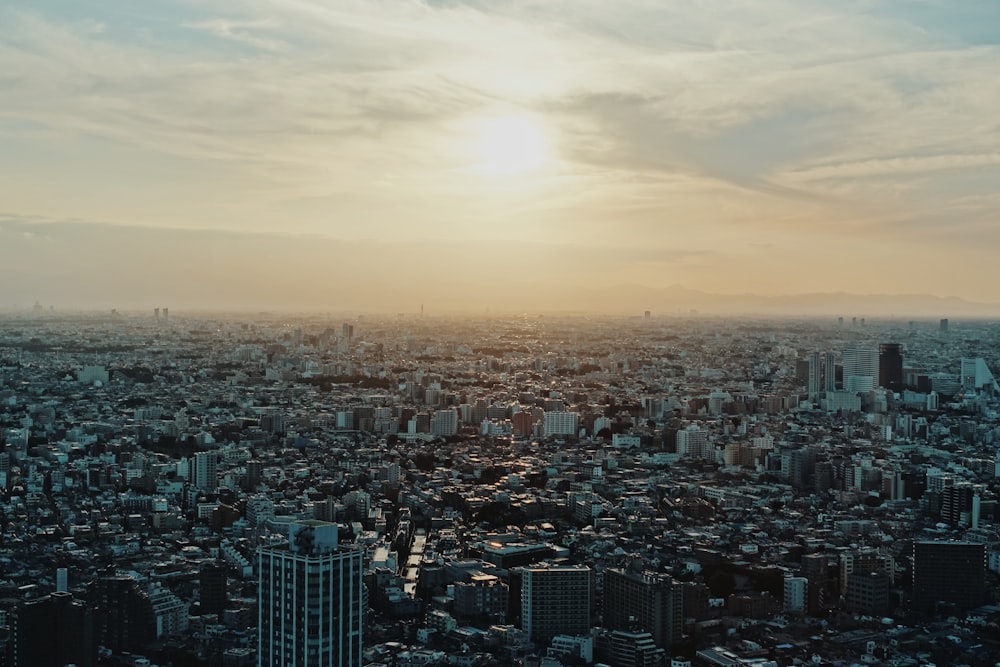 bird's-eye view photography of city