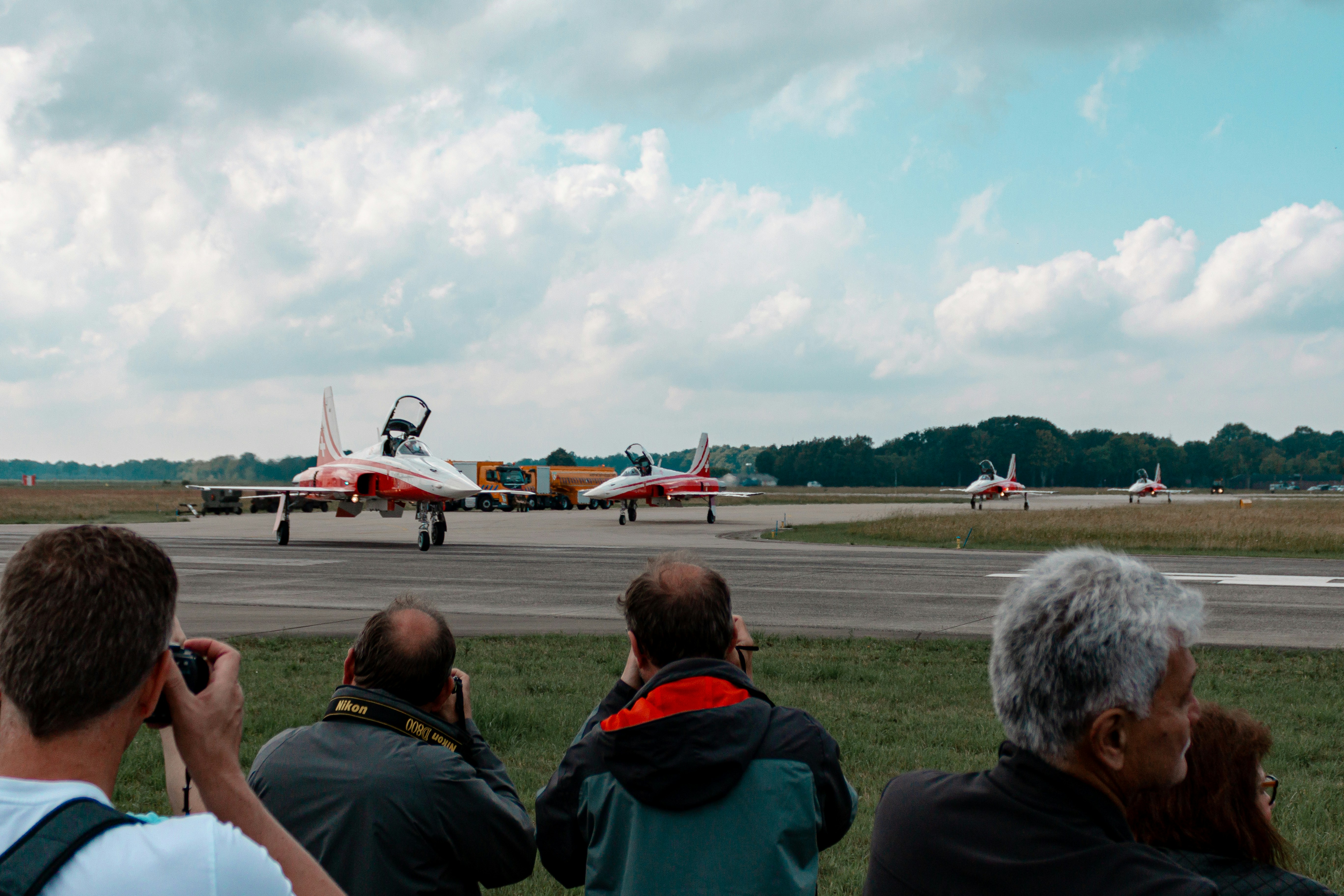 people near airplanes, 