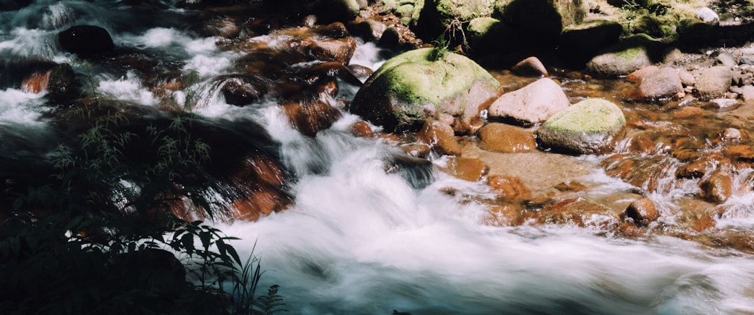 water on rocks