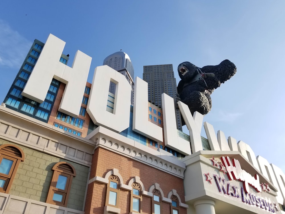 low-angle photography of hollywood building