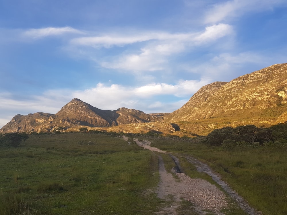 landscape photo of brown and green mountains