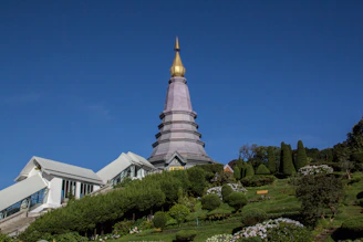 gold and gray temple