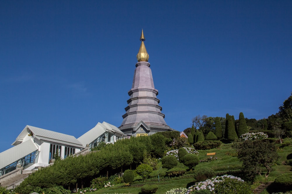 gold and gray temple