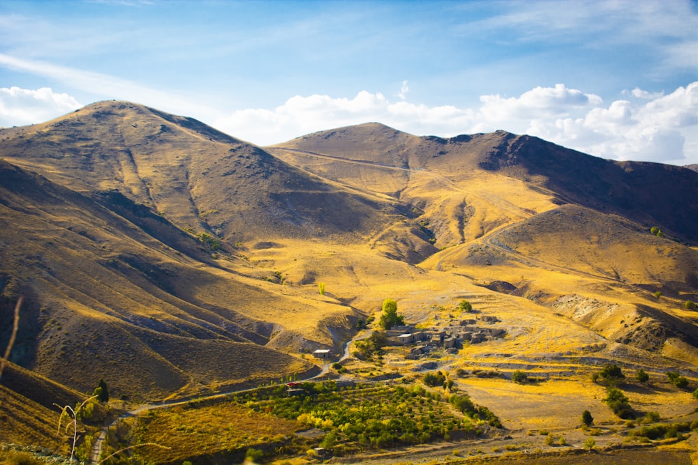 green mountain range under blue sky