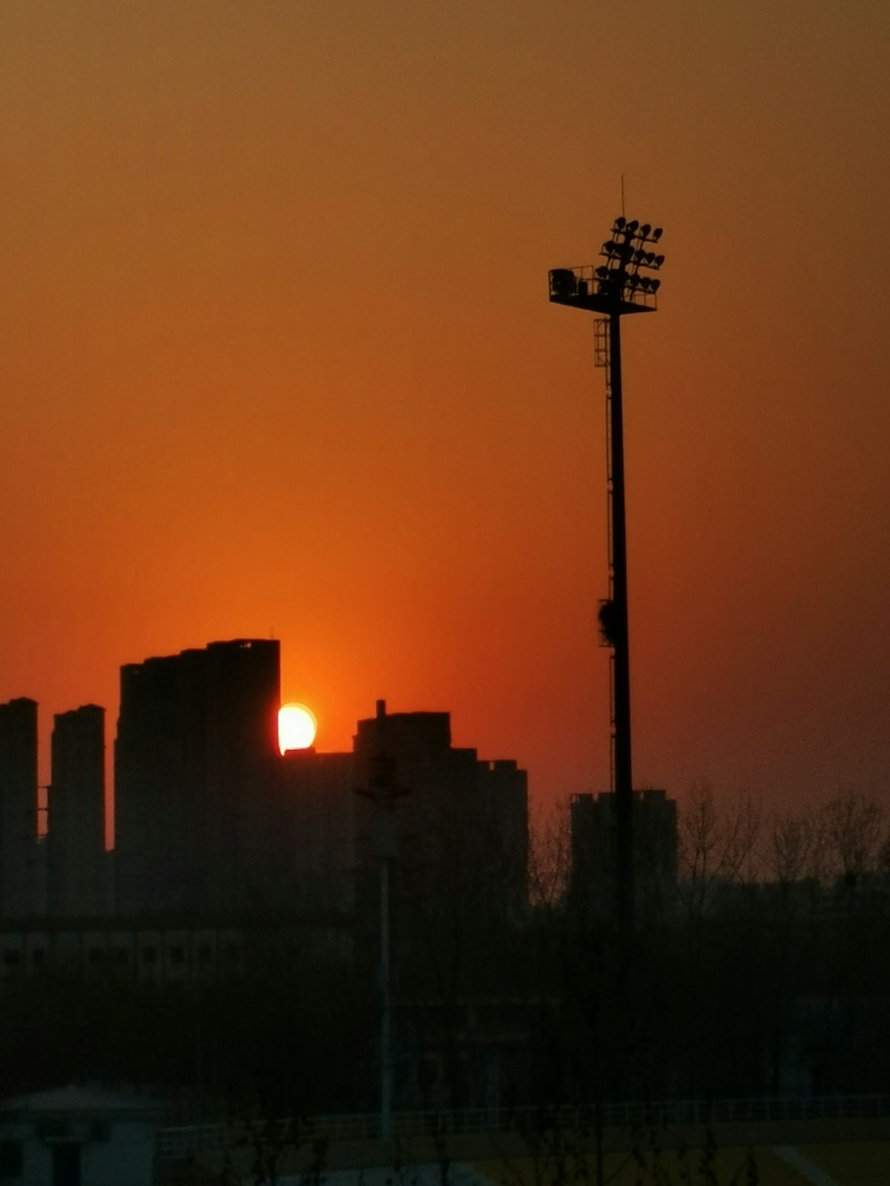 silhouette photography of building