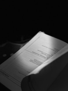 opened book page