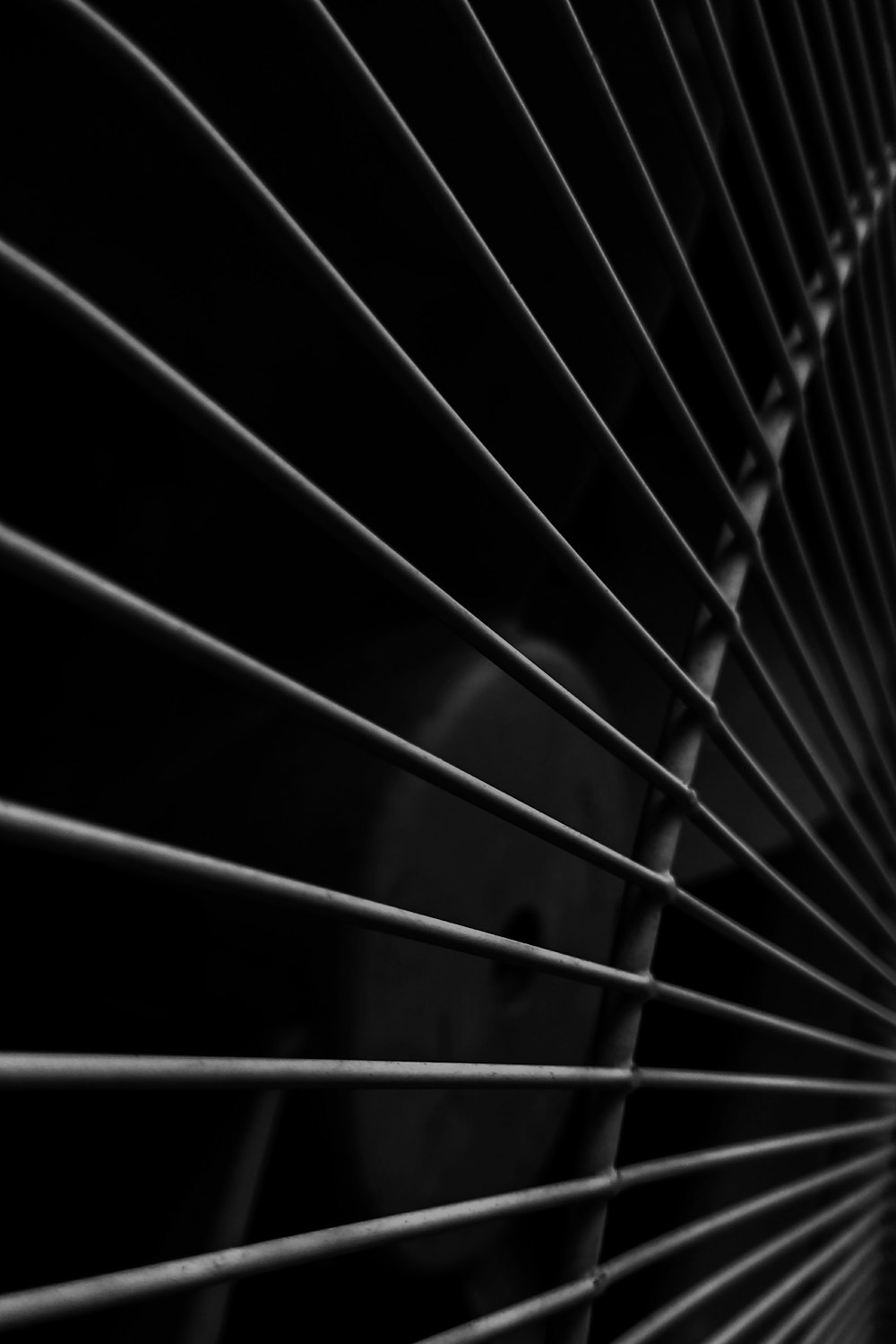 closeup photography of electric fan