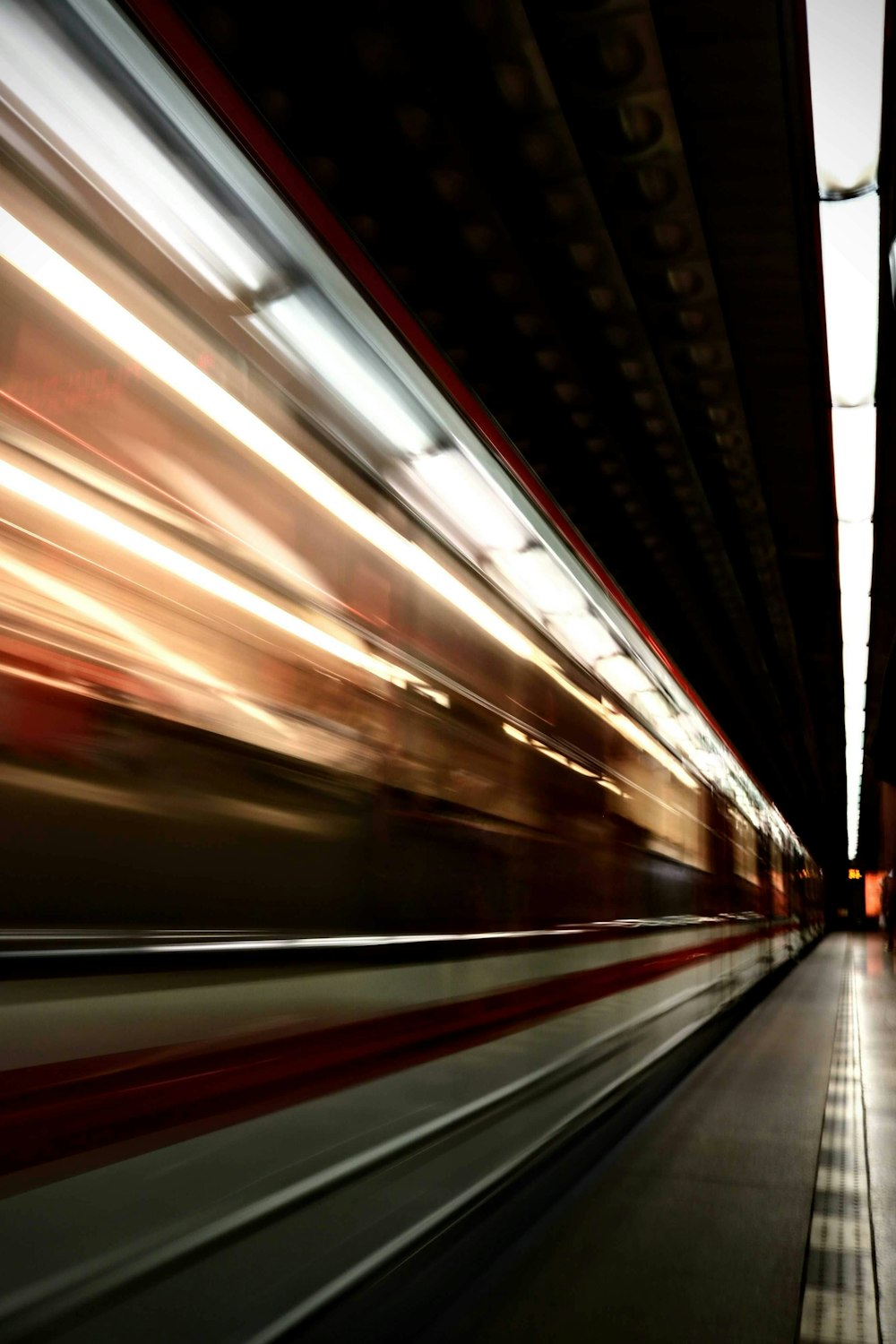 time-lapse photography of train at the station