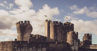 Edinburgh Castle under white and blue skies