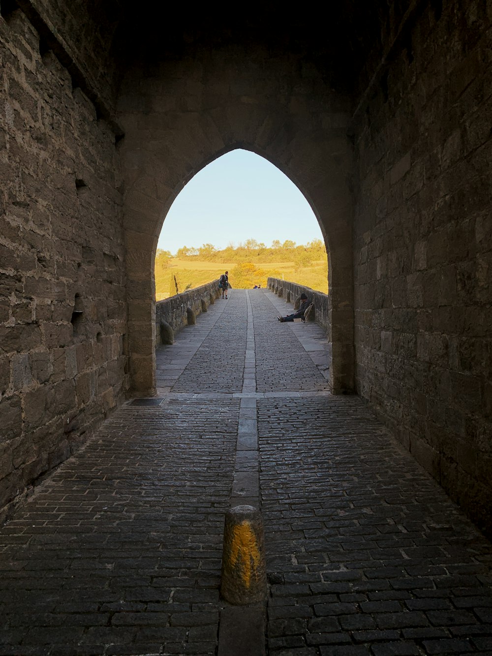 pathway in the tunnel