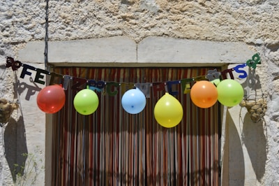 Joyful birthday party scene featuring vibrant decorations in brand colors.