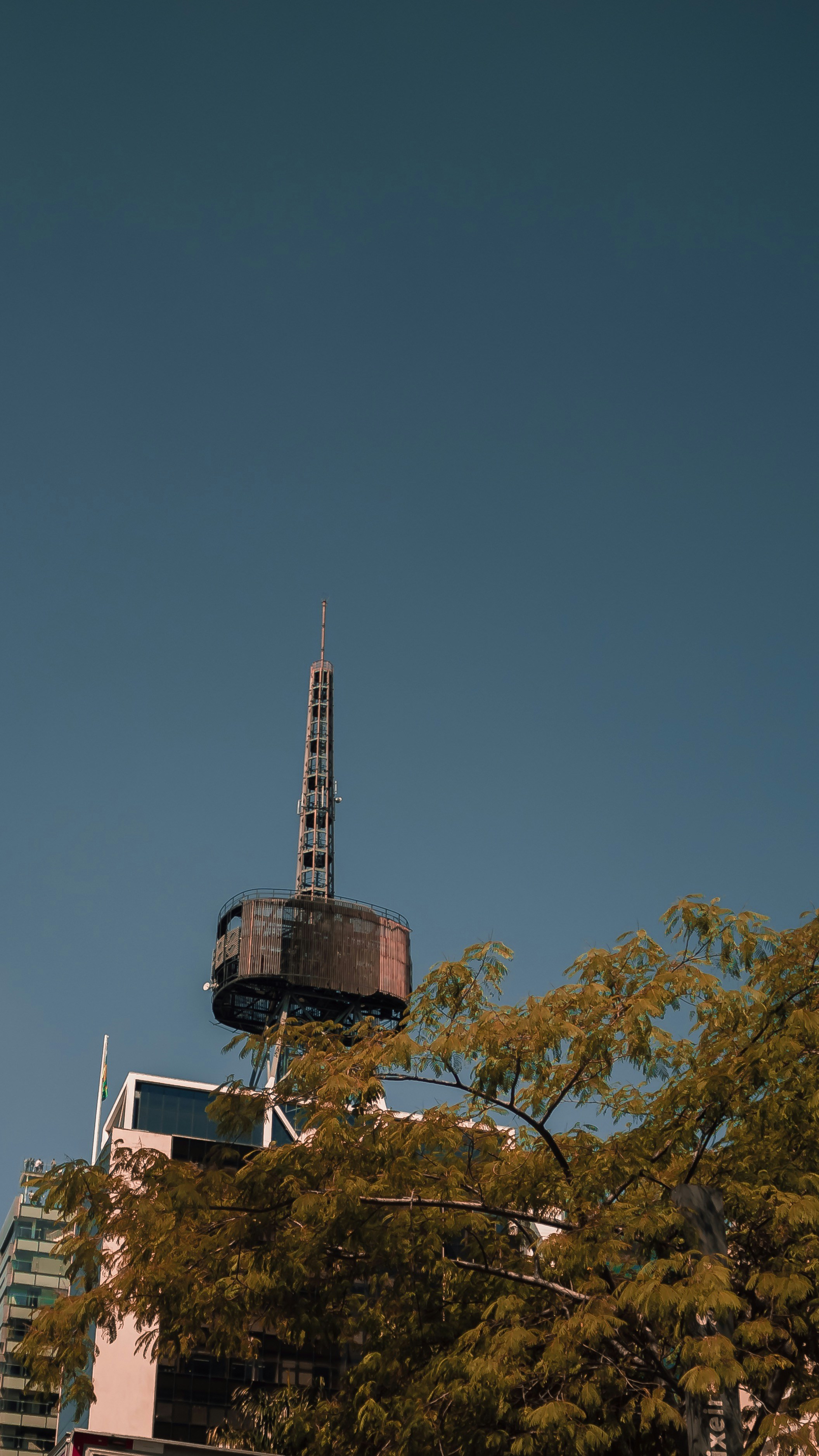 high-angle photography of brown tower during daytime