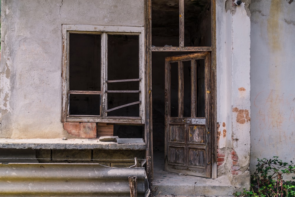 brown wooden door