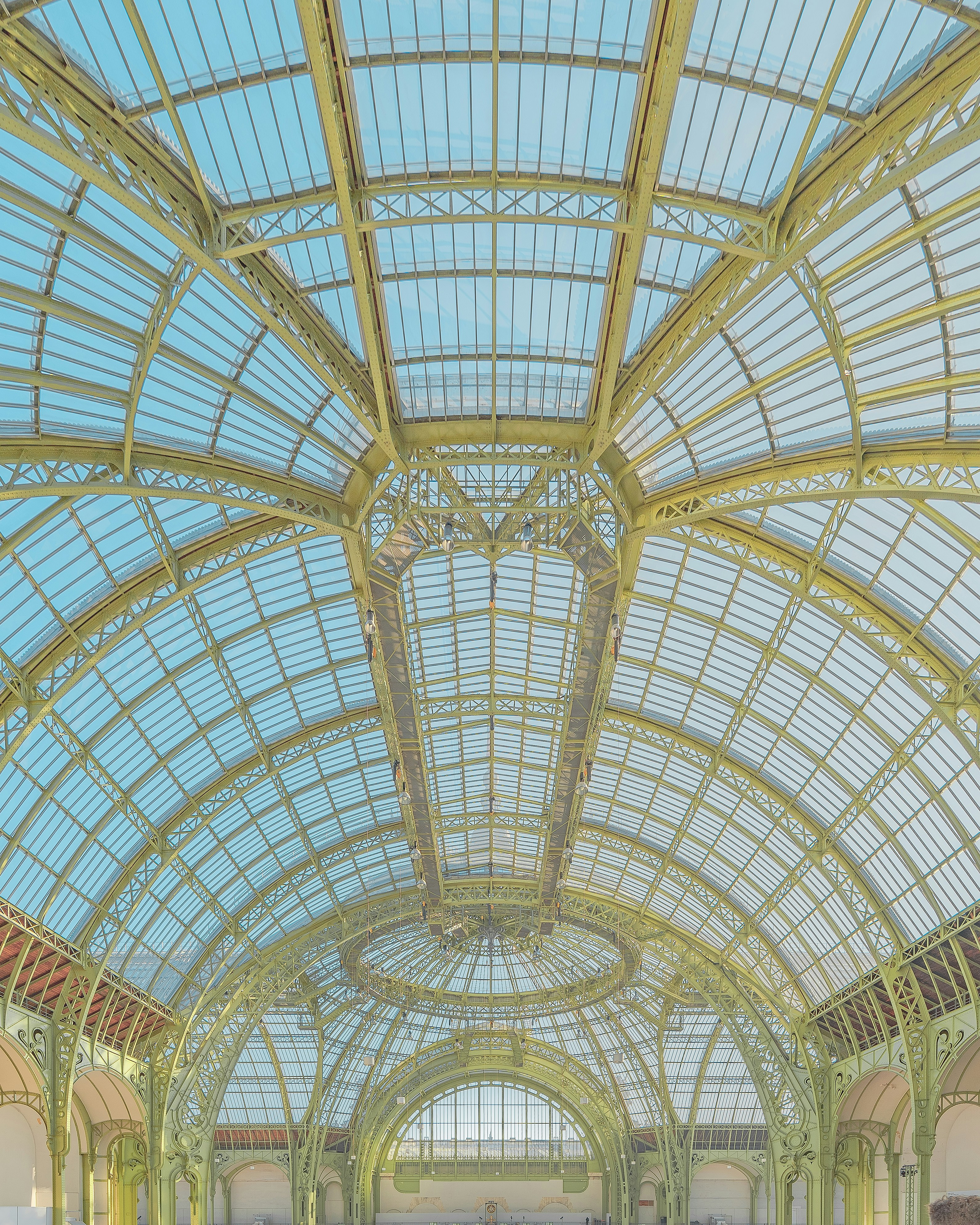low-angle photography of glass ceiling