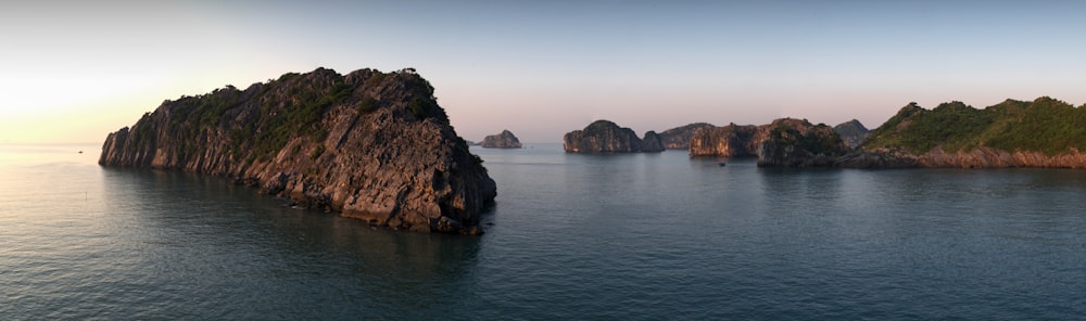 brown island surrounded by water