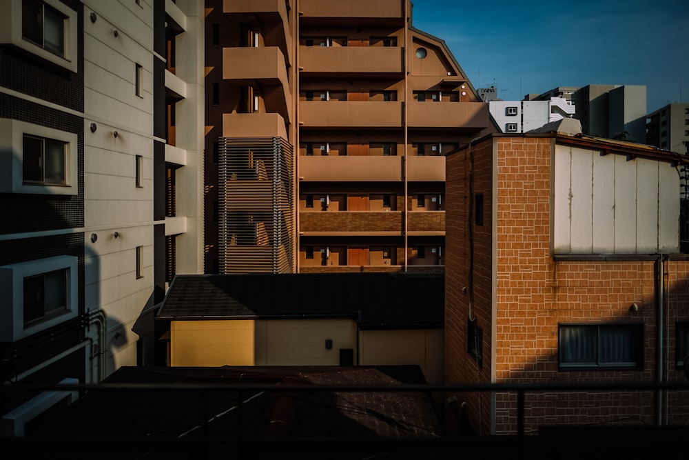 brown high rise tenement building