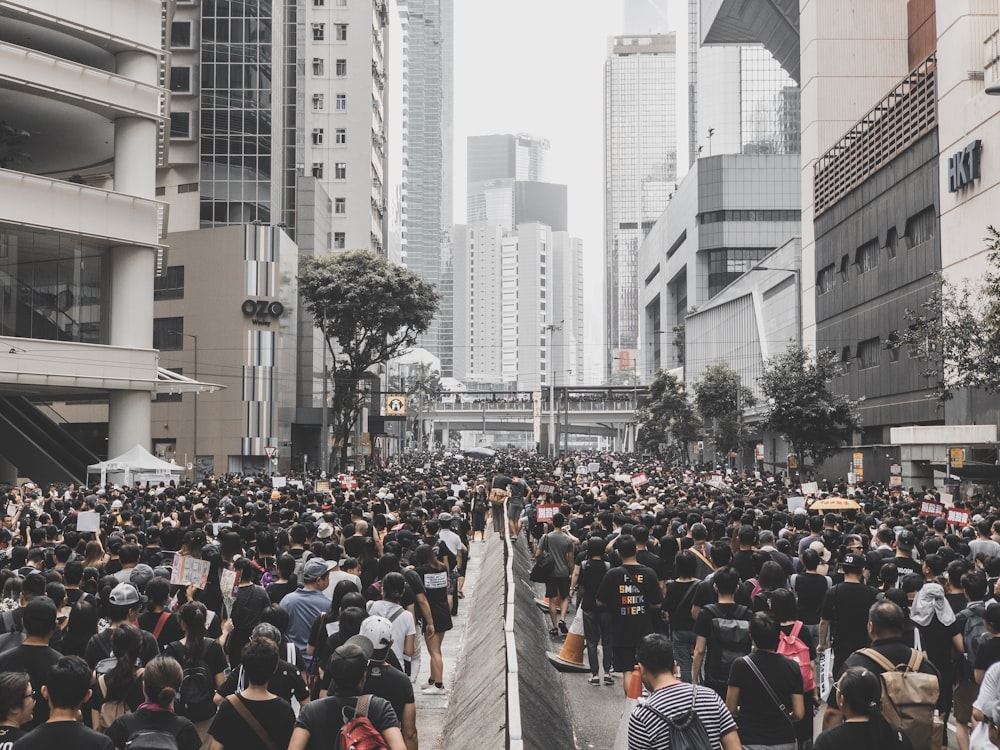 people on road