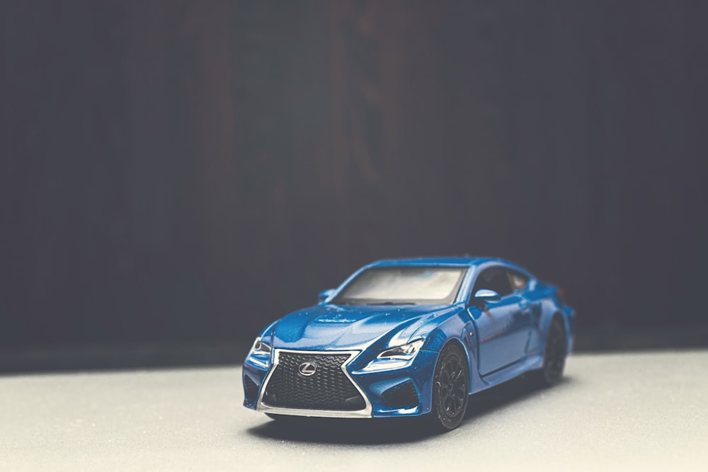 Blue Lexus sports car