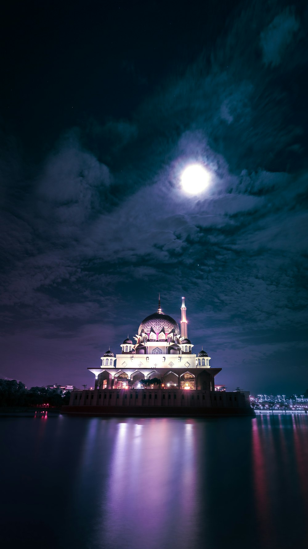 dome building under the light of the moon