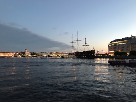 black sail ship in Peter and Paul Fortress Russia