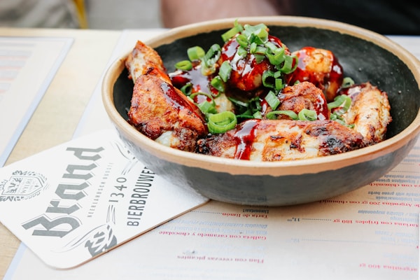 Fried meat with green onions