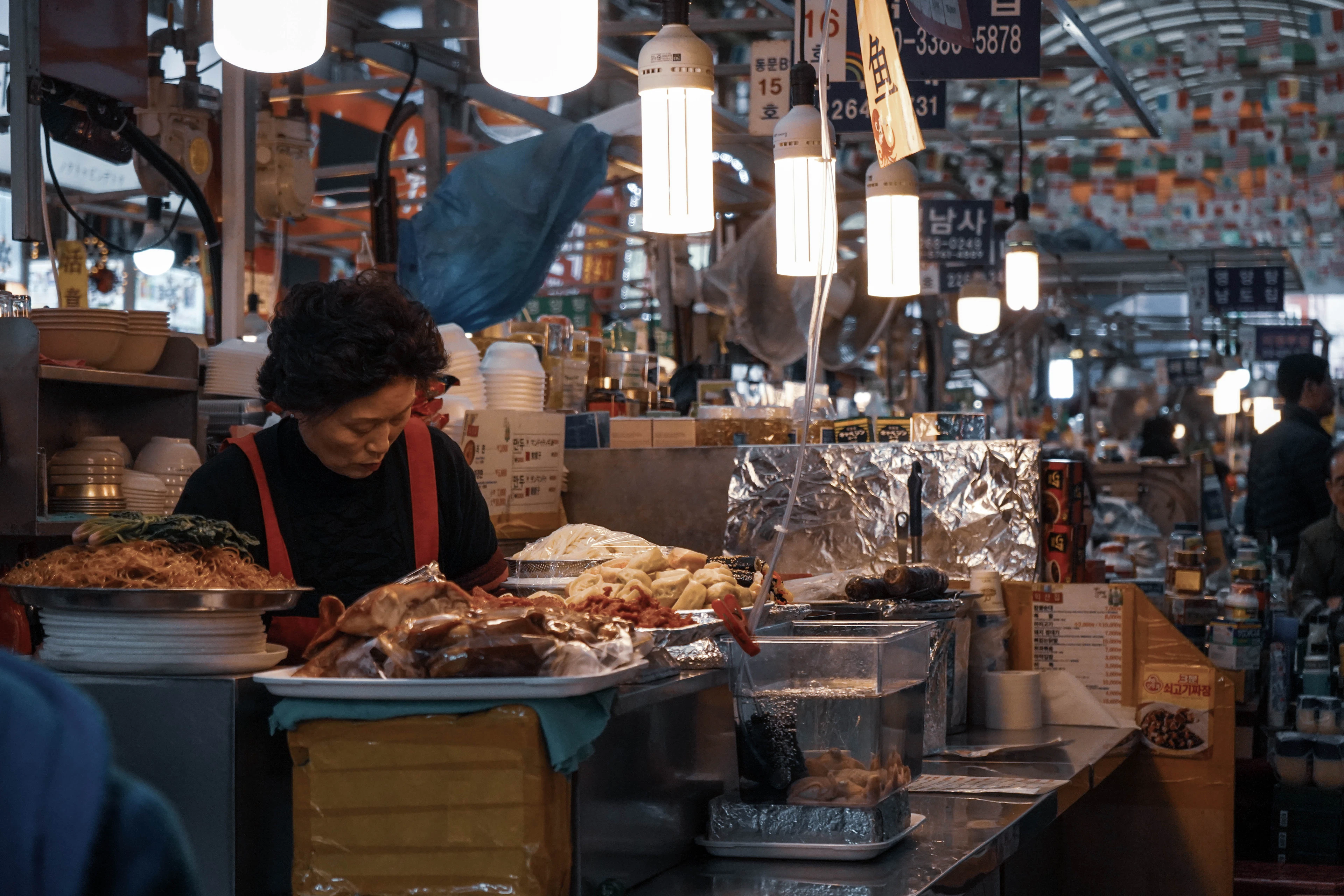 A food market in Fez