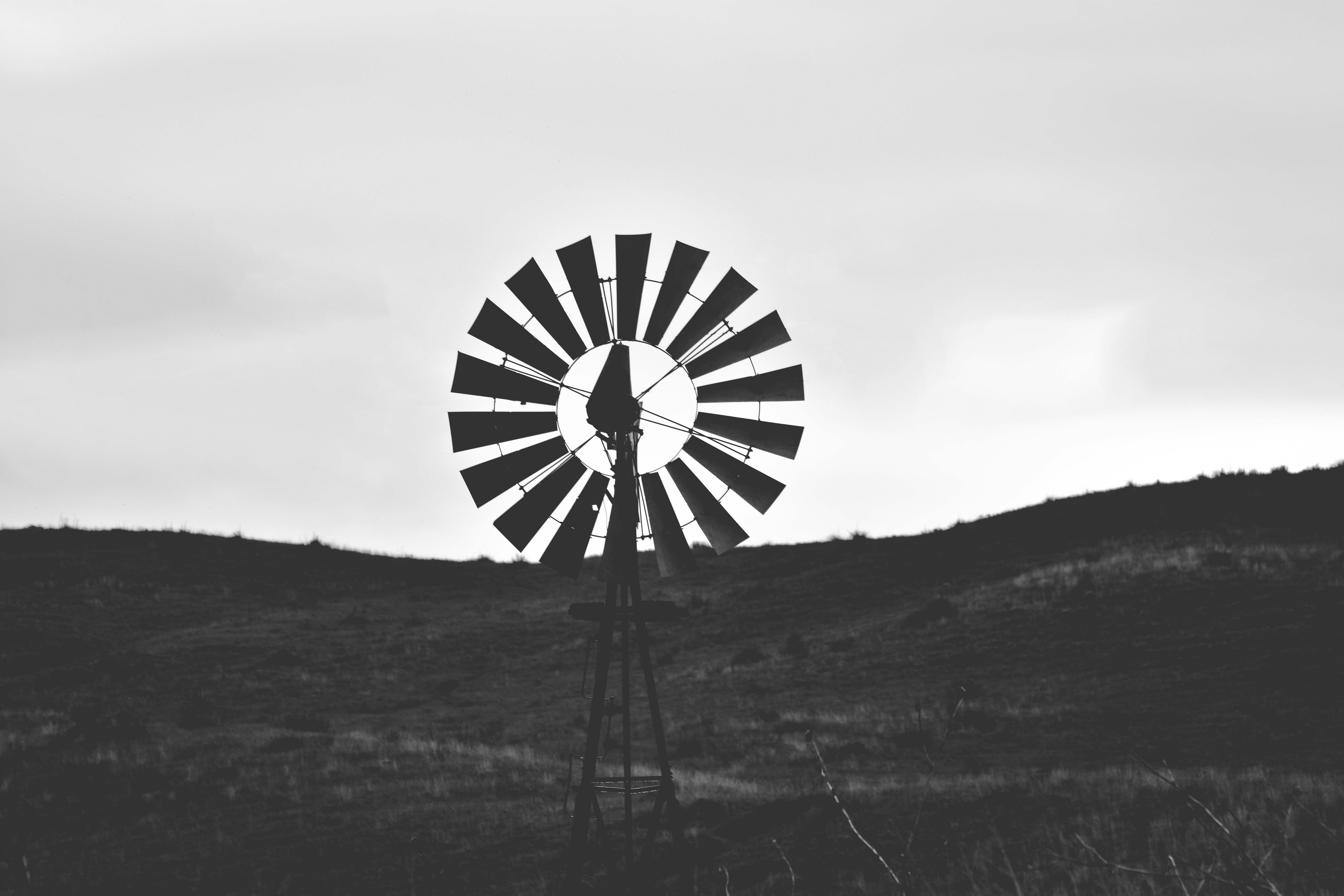 windmill tower at the field during day