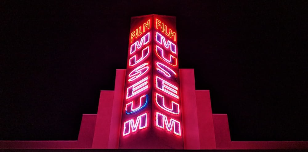 pink Film Museum neon signage