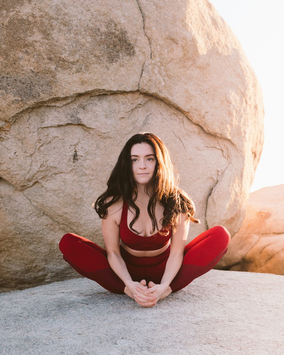 woman doing yoga