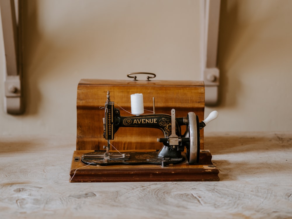 black and brown Avenue sewing machine