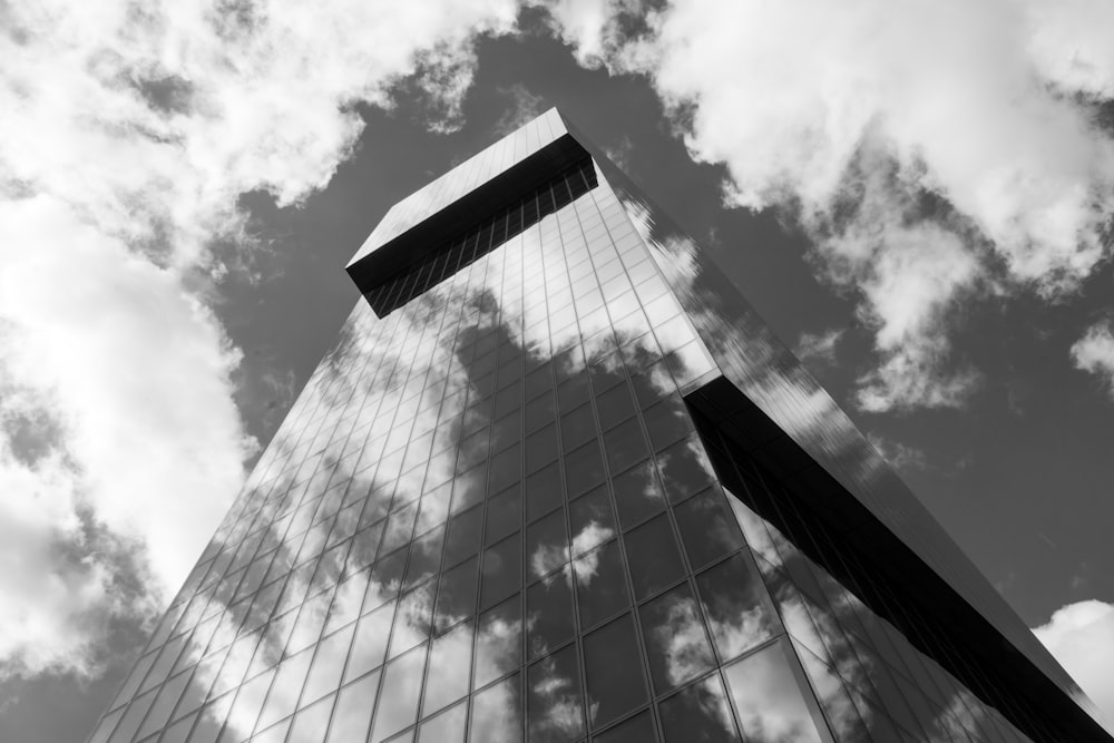 clear glass building photography