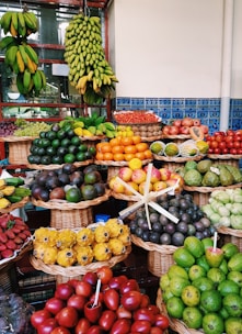 assorted fruits on display