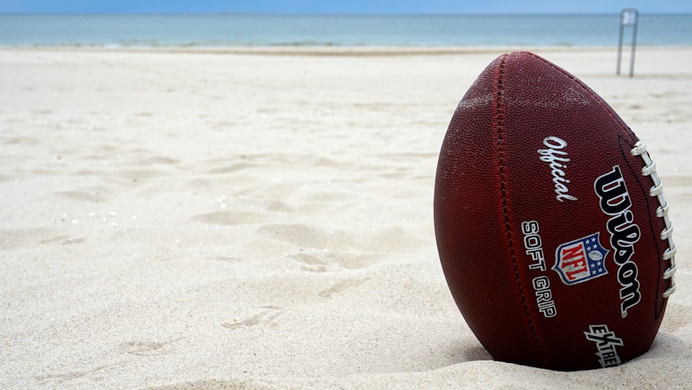 brown Wilson football on sand