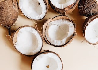 coconuts on white surface